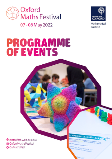 Front page of programme for Oxford Maths Festival 2022
